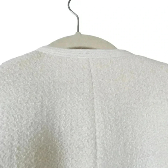 Vince Cream Boucle Jacket Blazer Size 8 Open Front Frayed Edge Textured Office - Picture 7 of 9